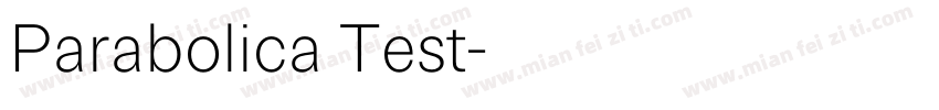 Parabolica Test字体转换